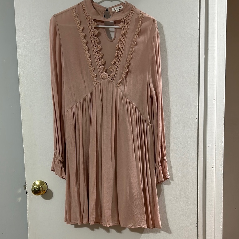 ANDREE BY UNIT Blush Pink Mini Dress